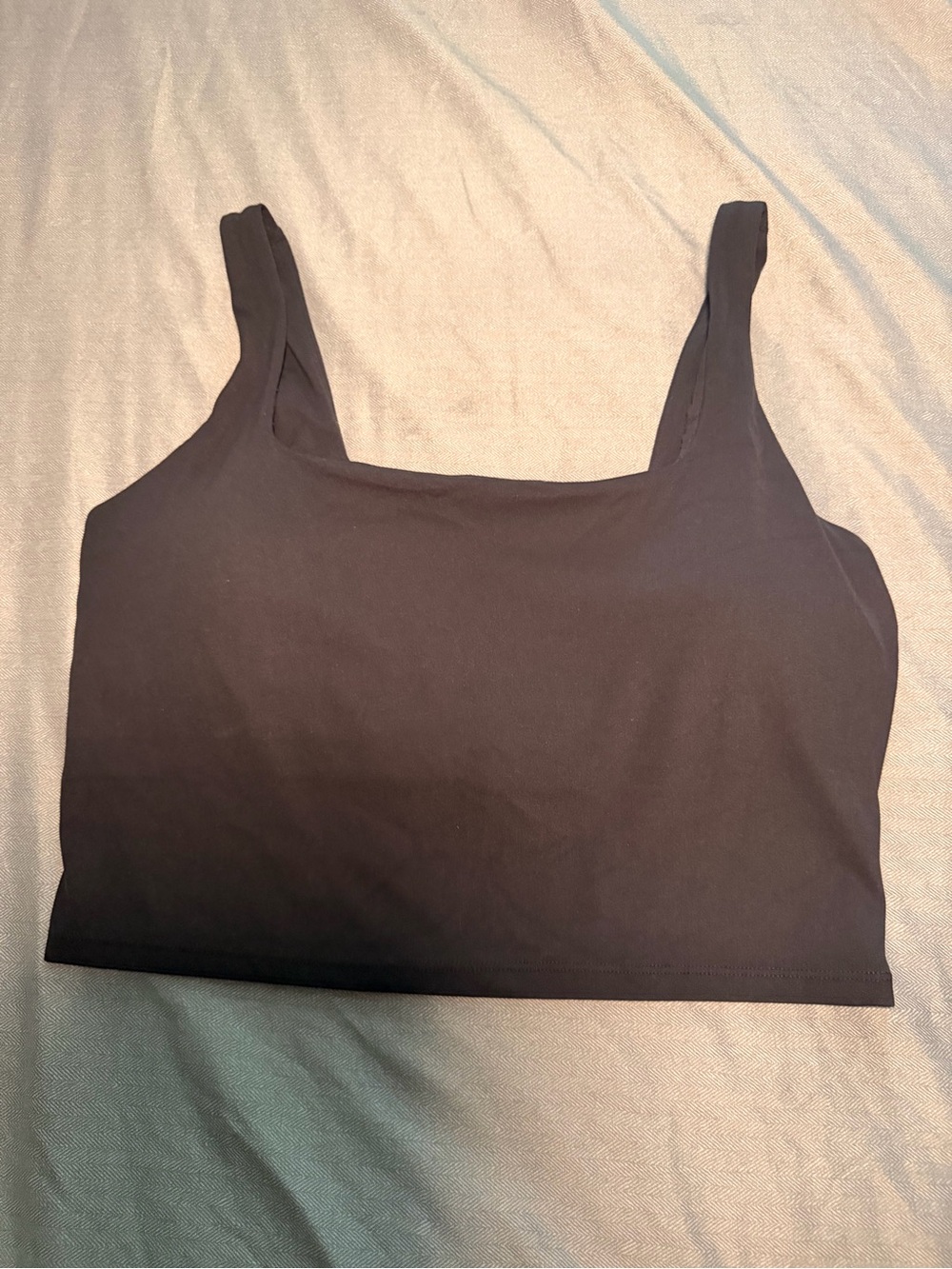 Sunzel Square Neck Longline Sports Bra, Built-in Bra Crop Tank Top